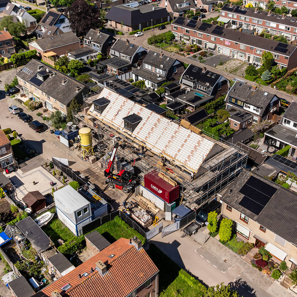 Nieuwbouwproject vanuit de lucht